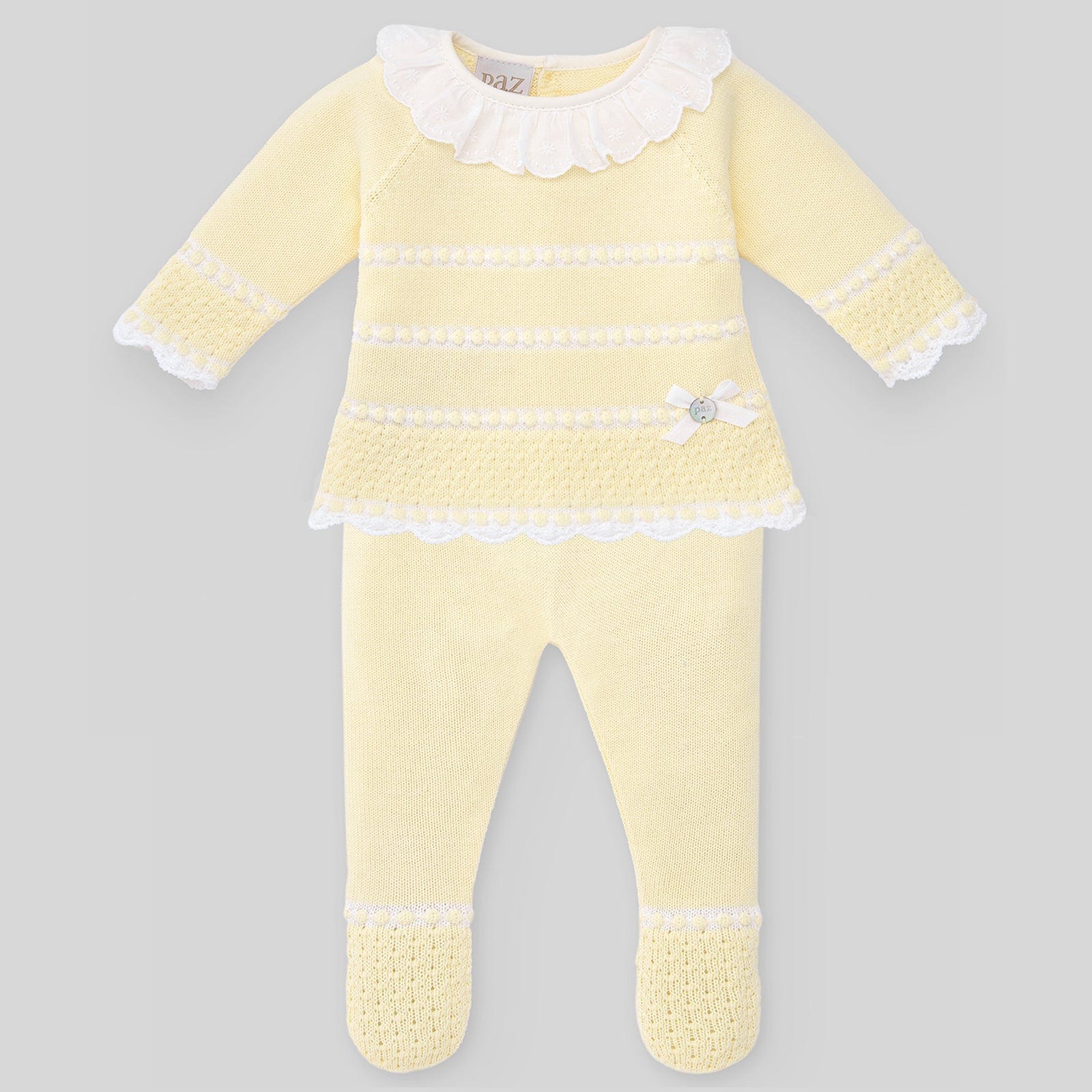 PAZ RODRIGUEZ - Frill Detail Knit Set - Lemon