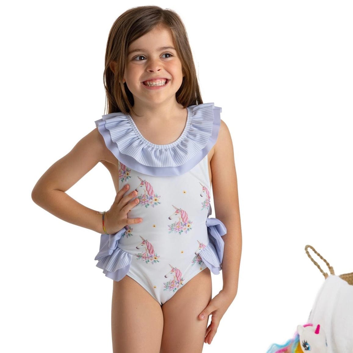 MEIA PATA - Unicorn Print Cozumel Swimsuit - Lilac