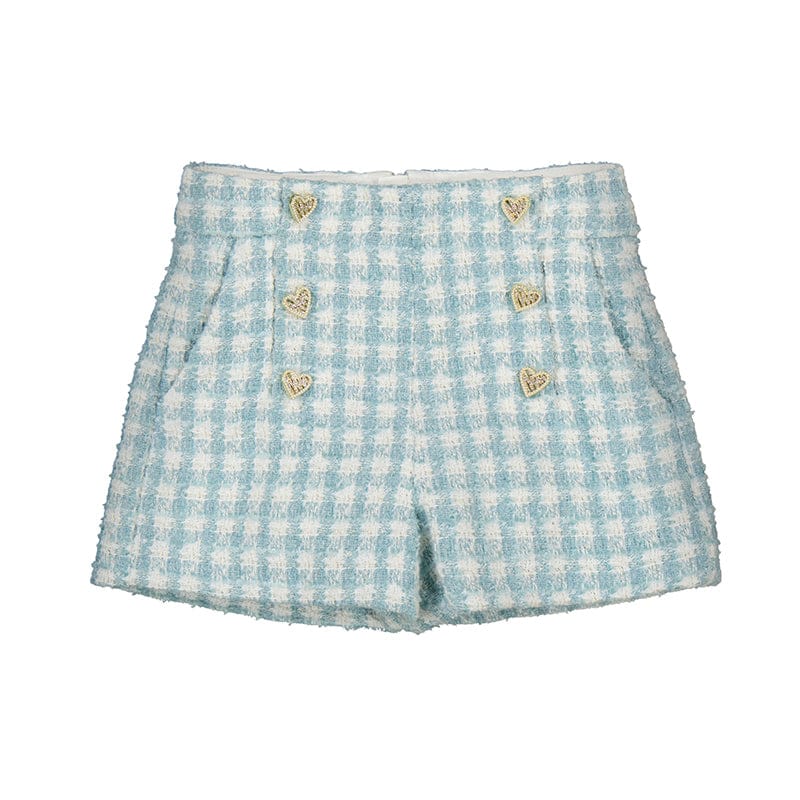 ABEL & LULA - Tweed Shorts & Top - Aqua