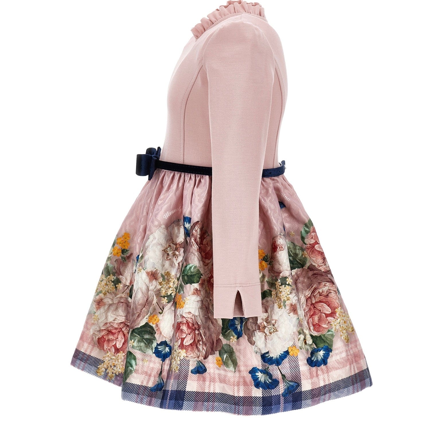 MONNALISA - Roses Belted Dress - Pink