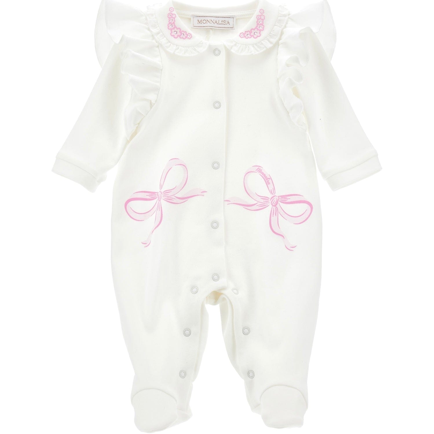 MONNALISA - Bow Babygrow  - Pink