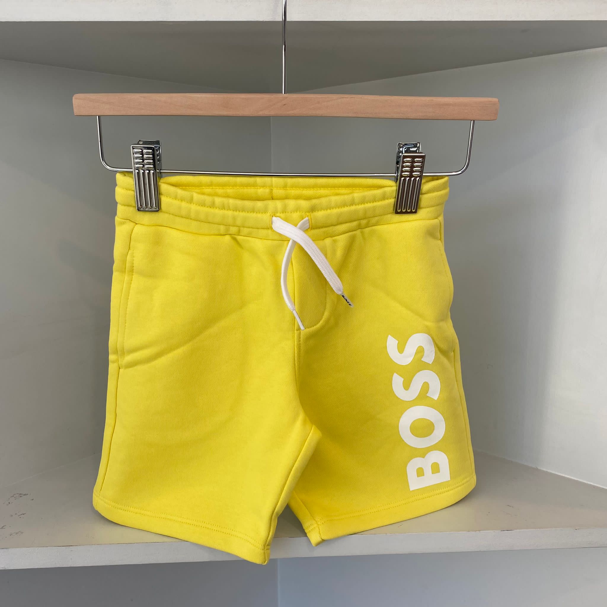 BOSS - Toddler Jersey Short Logo - Yellow