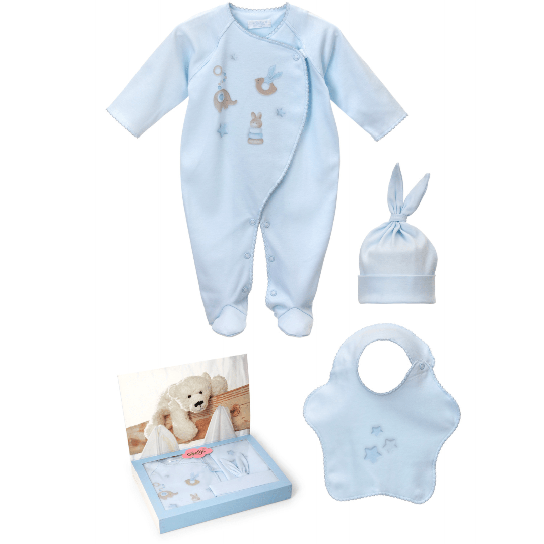 SOFIJA -Toys Babygrow Three Piece Set - Blue