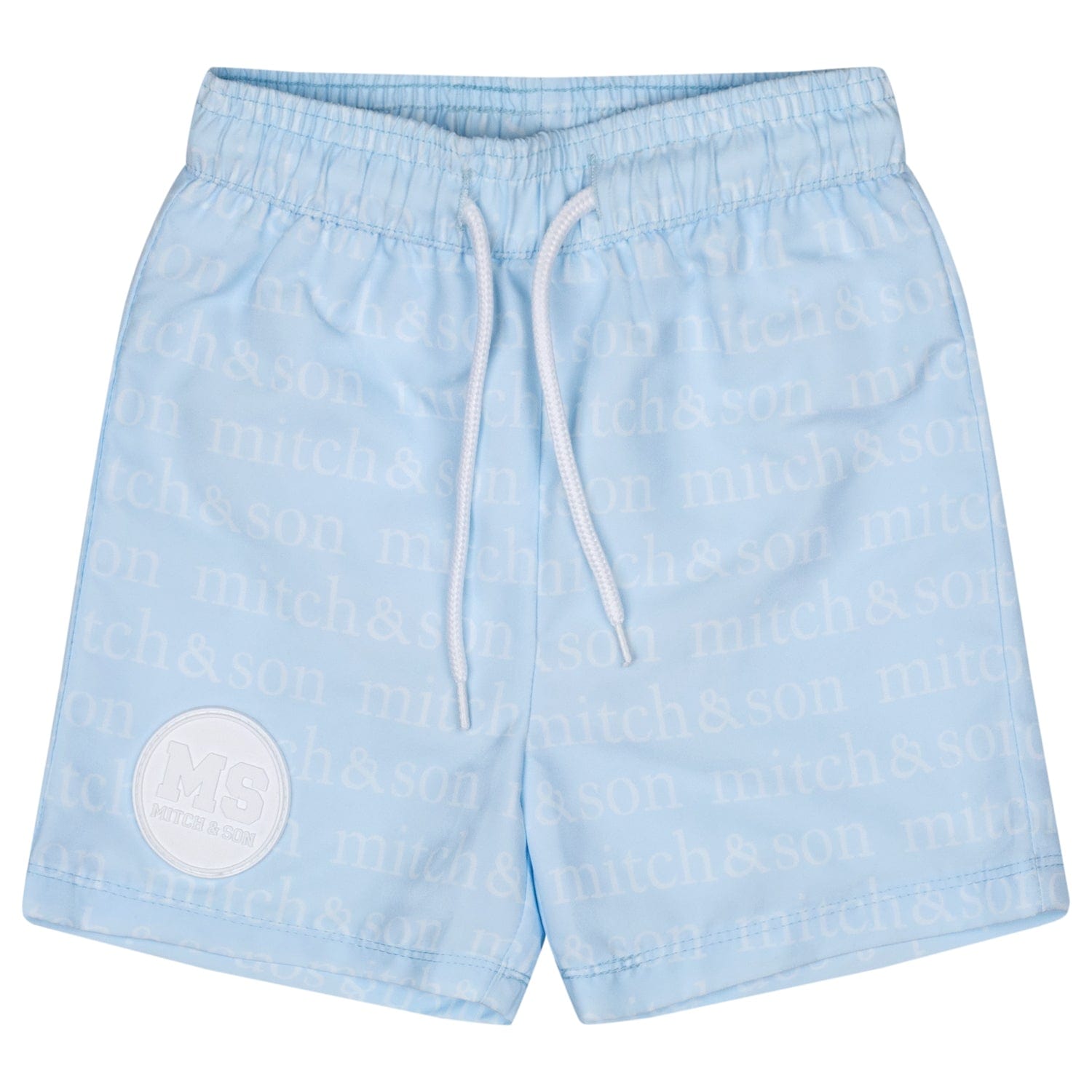 MITCH & SON - Triston Sandy Shores Mitch & Son Print Swim Shorts- Sky Blue