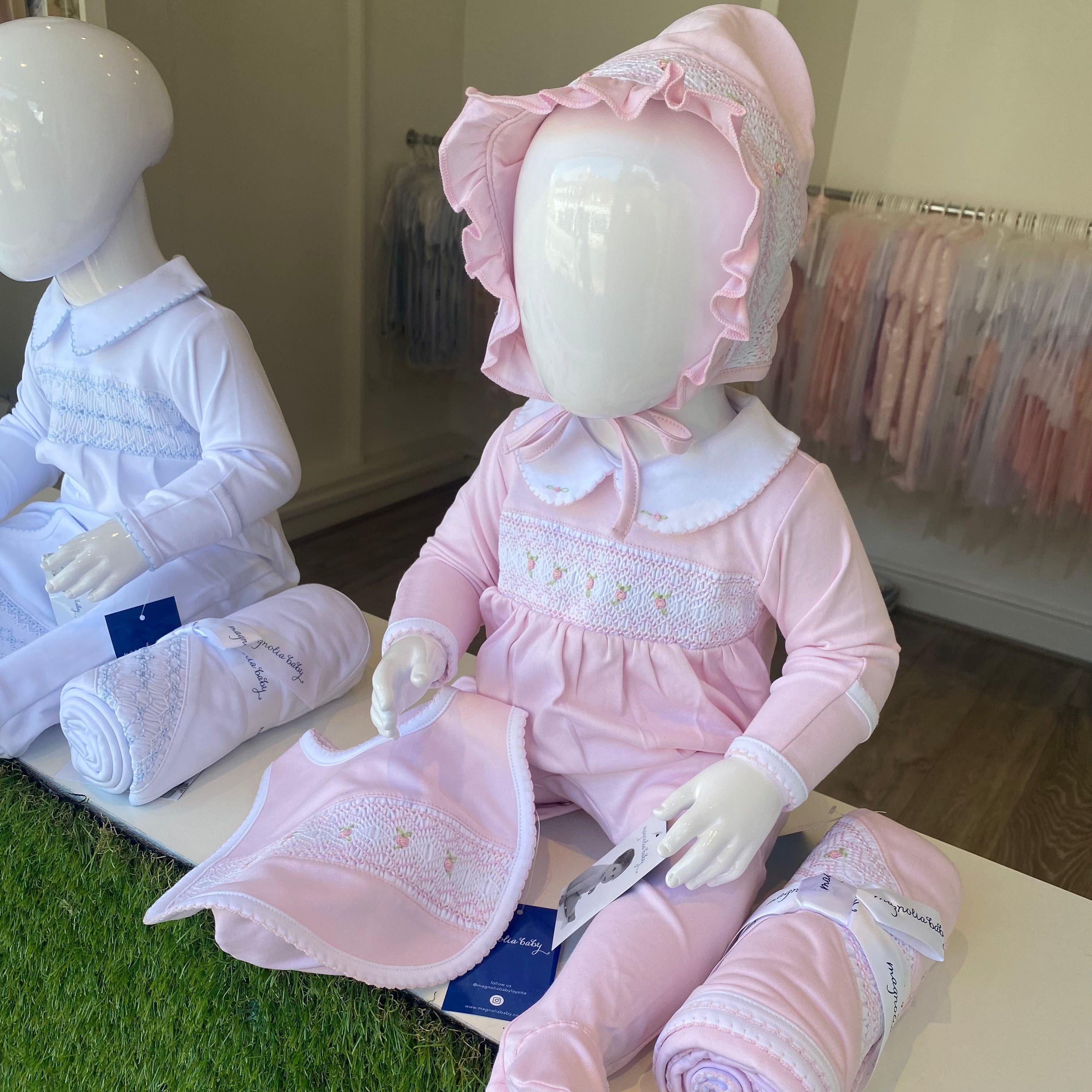 MAGNOLIA BABY - Fiona Smocked Four Piece Set - Pink