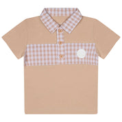 MITCH & SON - Tate Sandy Shores Gingham Polo Set - Sand