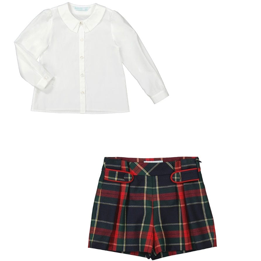 ABEL & LULA -  Plaid Short Set - Red