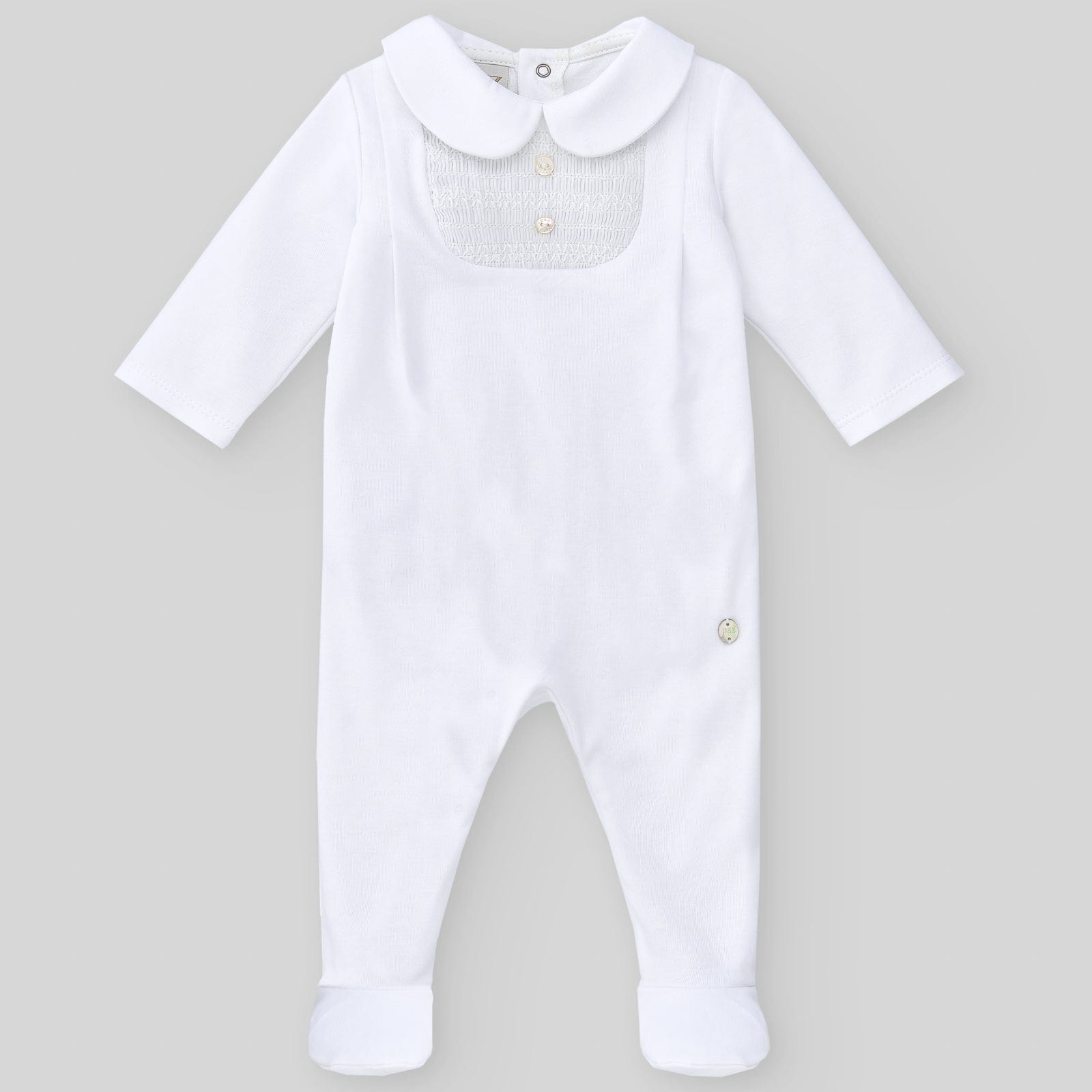 PAZ RODRIGUEZ - Peter Pan Collar Detail Baby Layette Set - White