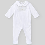 PAZ RODRIGUEZ - Peter Pan Collar Detail Baby Layette Set - White