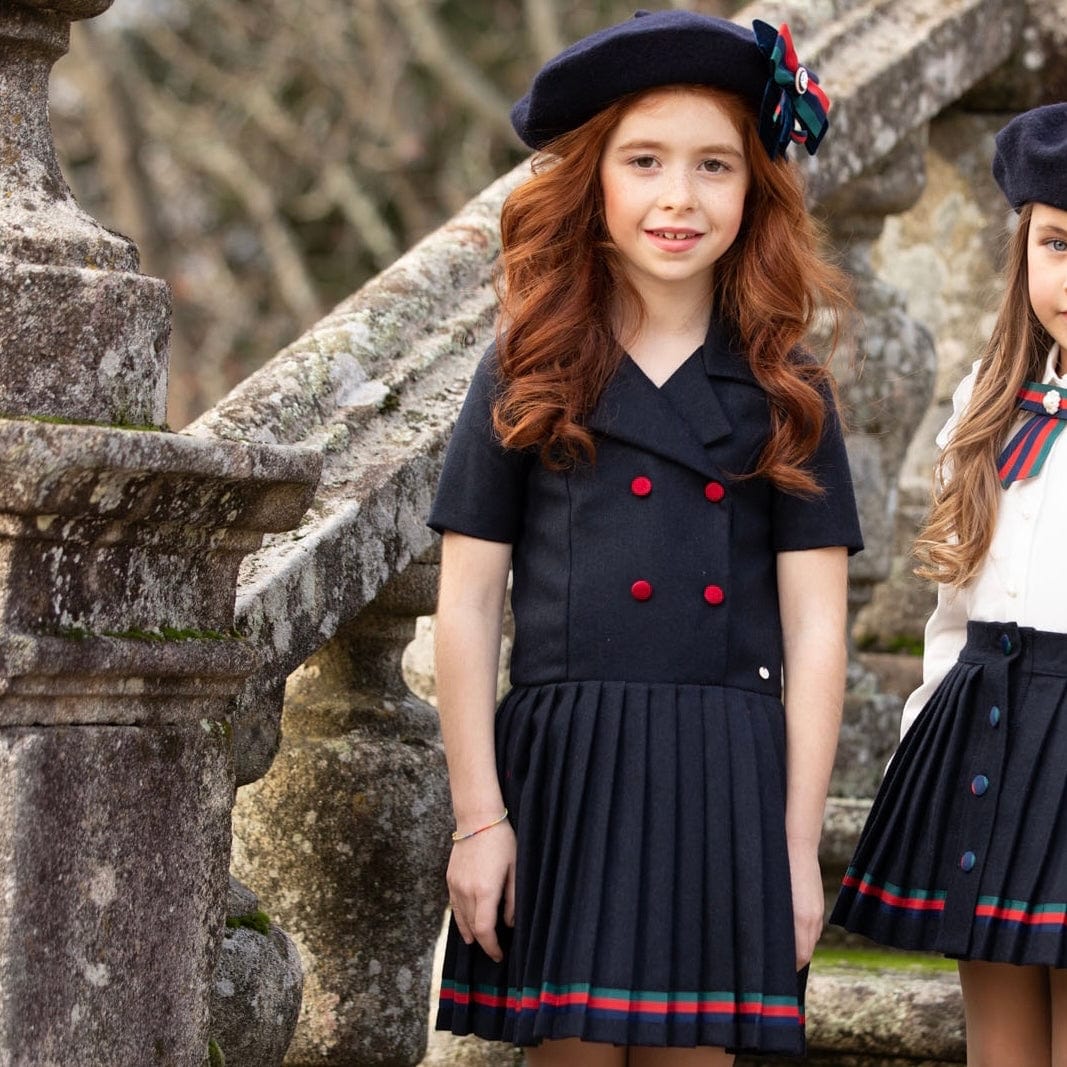 Piccola Speranza - Pleated Dress - Navy