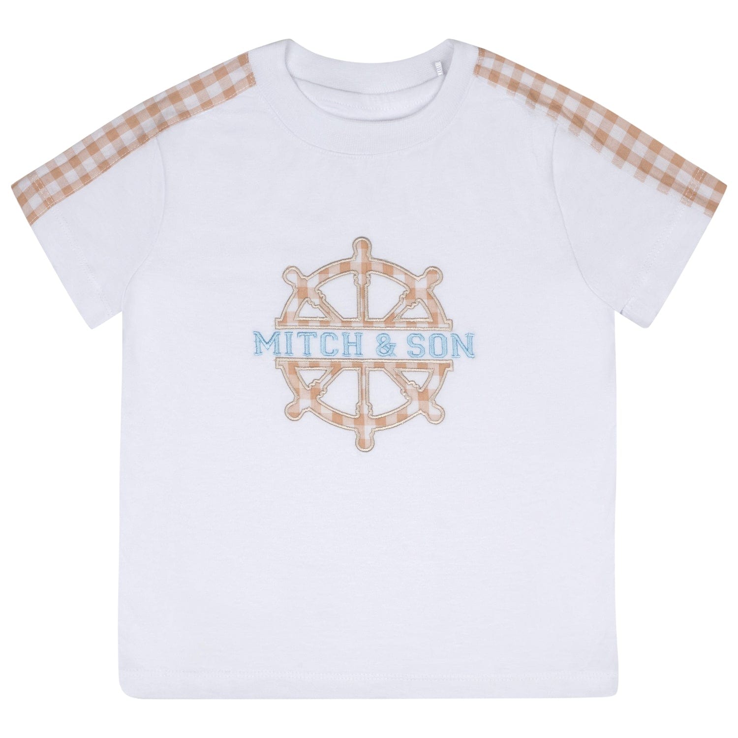 MITCH & SON - Travis Sandy Shores Gingham Wheel Soft Set - Sand