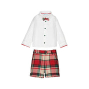 ABEL & LULA - Plaid Short Set  - Red