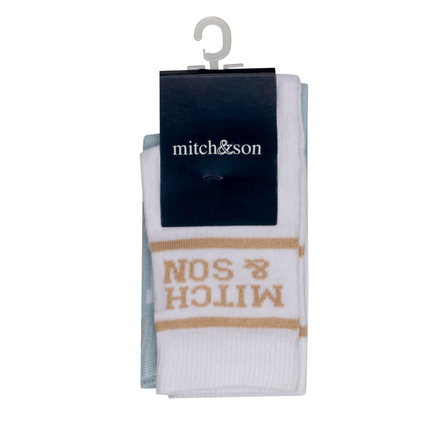 MITCH & SON - Tamir Sandy Shores 2 Pack Socks - Pale Blue