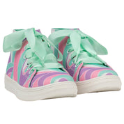 A DEE - Jazzy Popping Pastels Printed Canvas High Top- Lilac