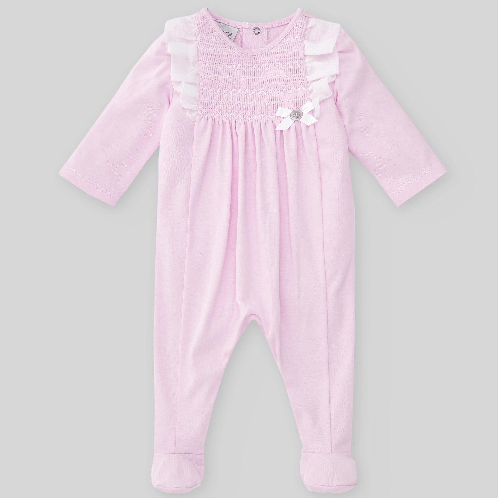 PAZ RODRIGUEZ - Frill Detail Baby Layette Three Piece Set - Pink