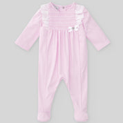 PAZ RODRIGUEZ - Frill Detail Baby Layette Three Piece Set - Pink