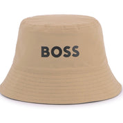 HUGO BOSS - Reversible Bucket Hat -  Stone