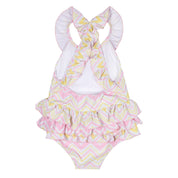 A DEE - Ariel Chic Chevron Print Swimsuit - White