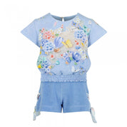 LAPIN HOUSE - Hot Air Balloon Short Set - Blue
