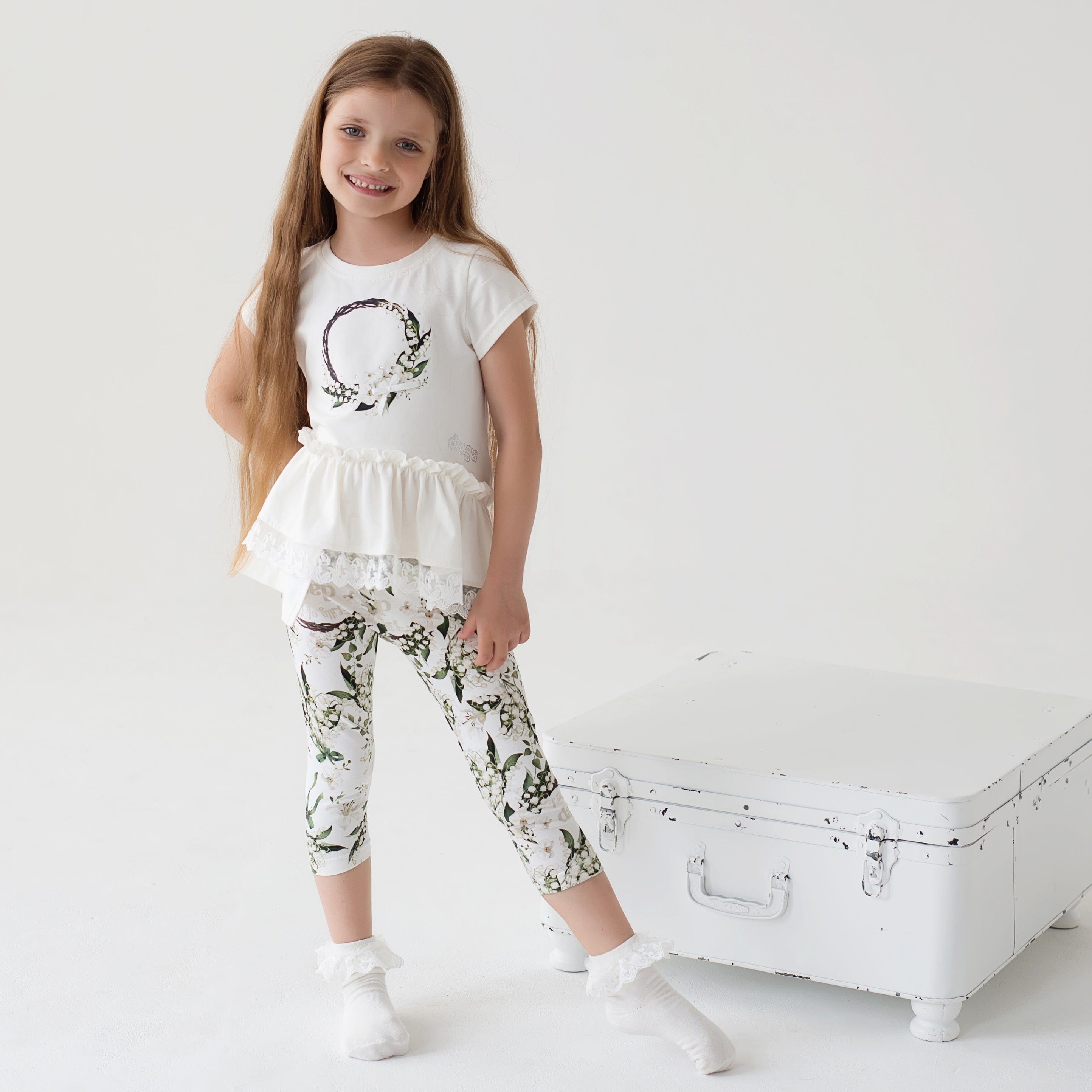 Daga - Lilly Of The Valley Legging Set - White