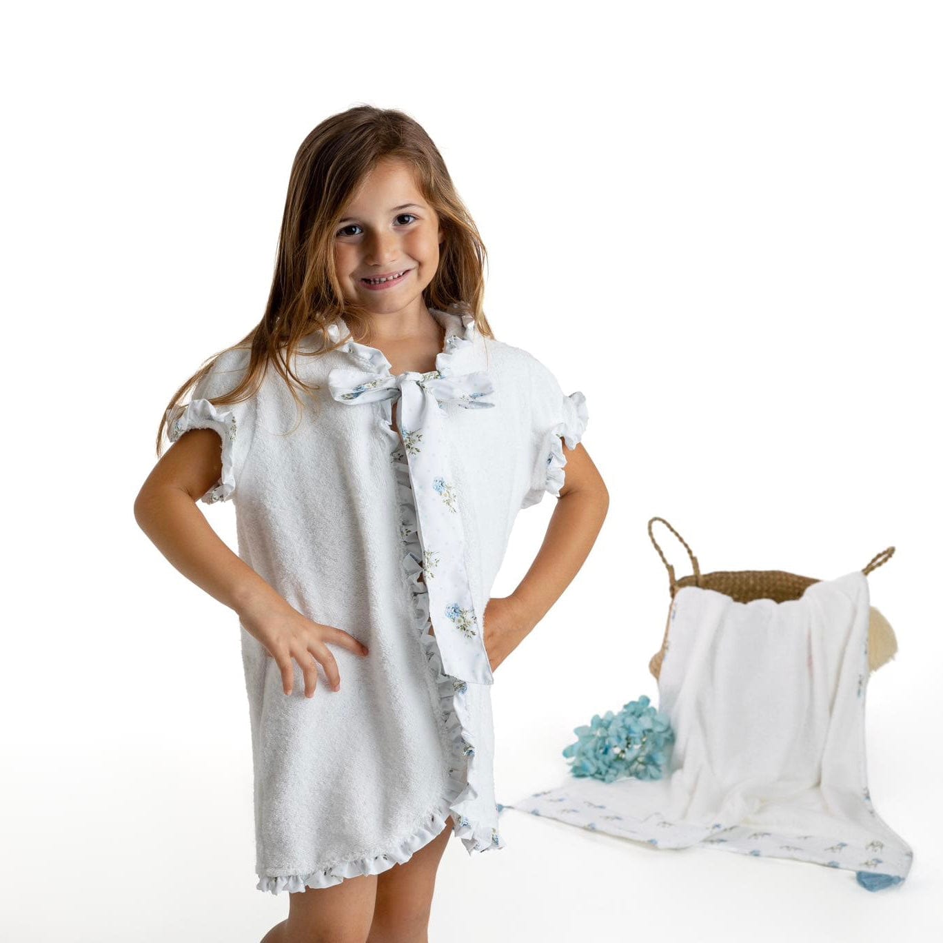 MEIA PATA - Flower Cover Up - Blue