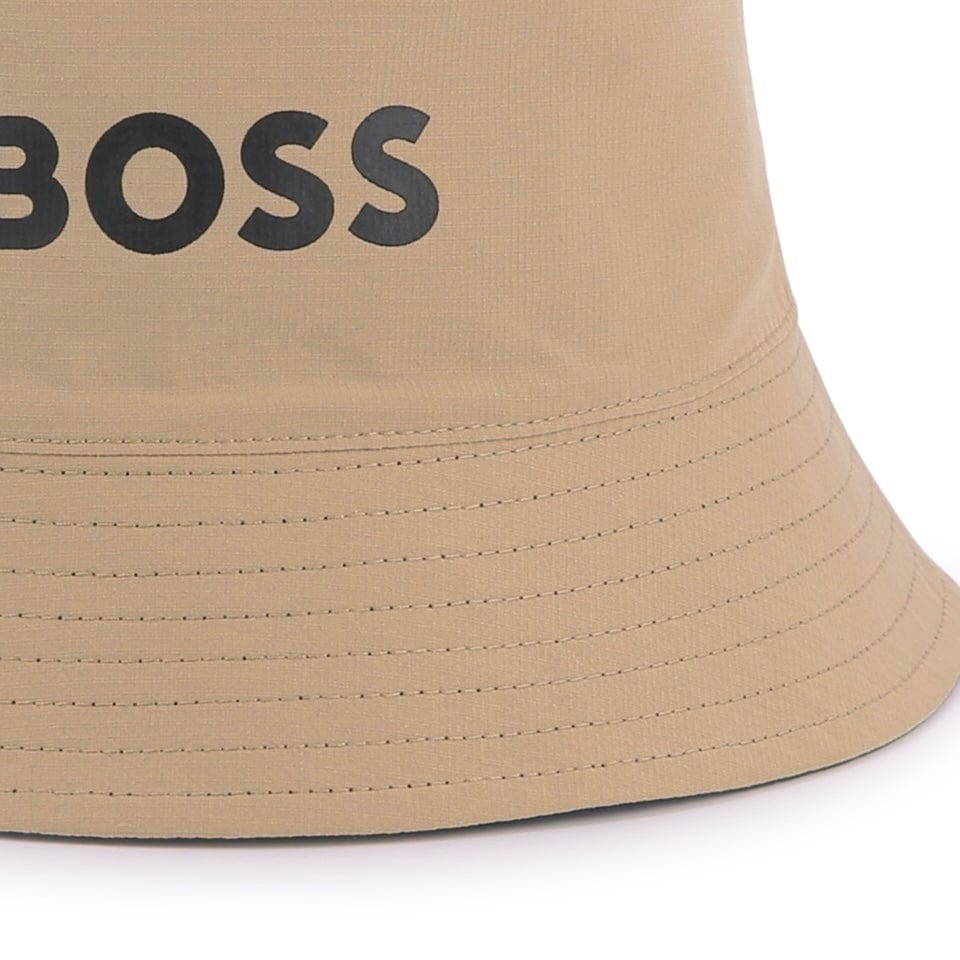 HUGO BOSS - Reversible Bucket Hat -  Stone