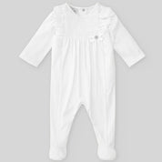 PAZ RODRIGUEZ - Frill Detail Baby Layette Three Piece Set - White