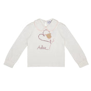 A DEE - Abstract Teddy Sassy Print Bomber Jacket & Star Skirt Set- Pink