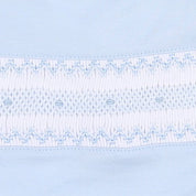 MAGNOLIA BABY - Kate & Luke Smocked Three Piece Babygrow Set - Blue