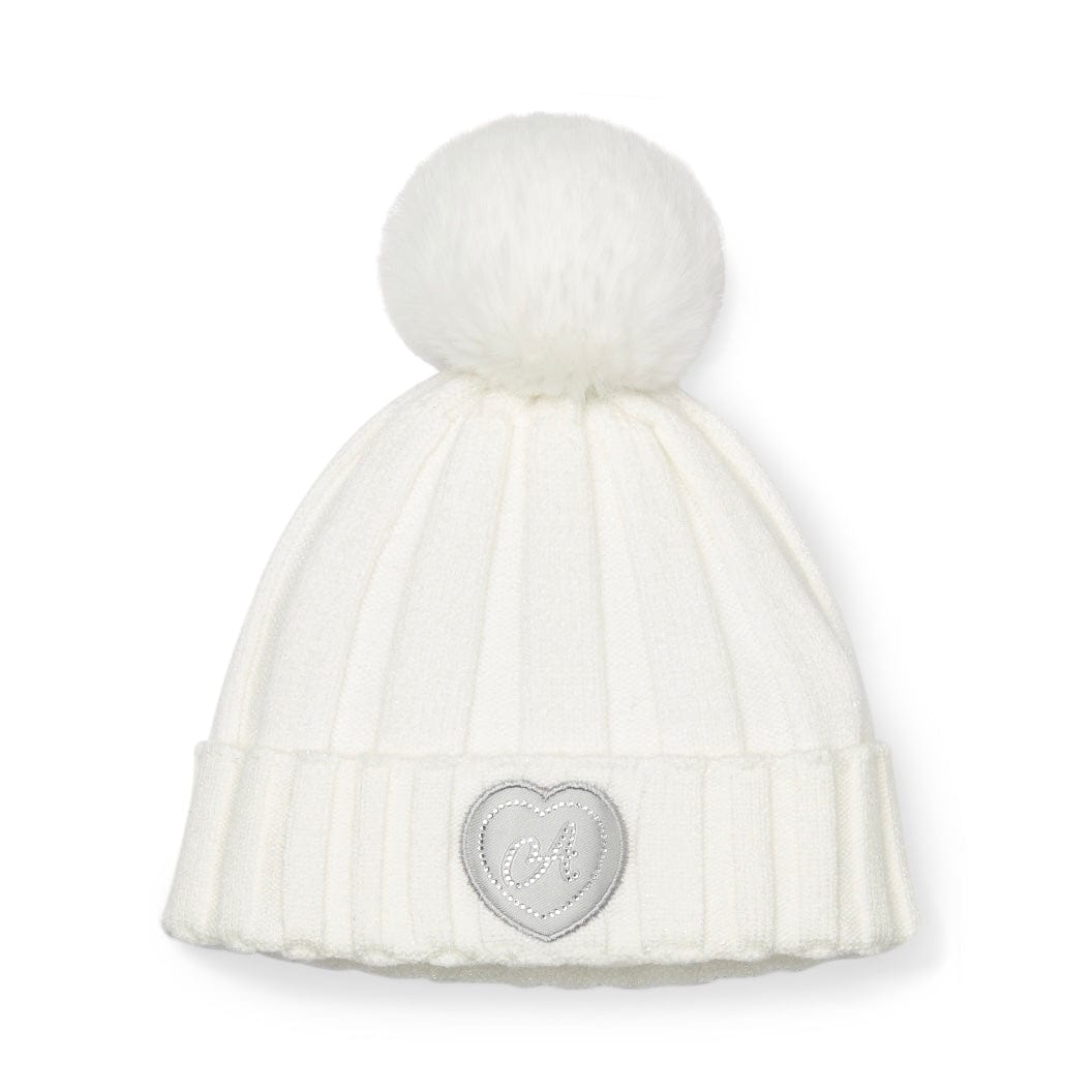A DEE - Love Story Mallory Pom Pom Knitted Hat - Snow White