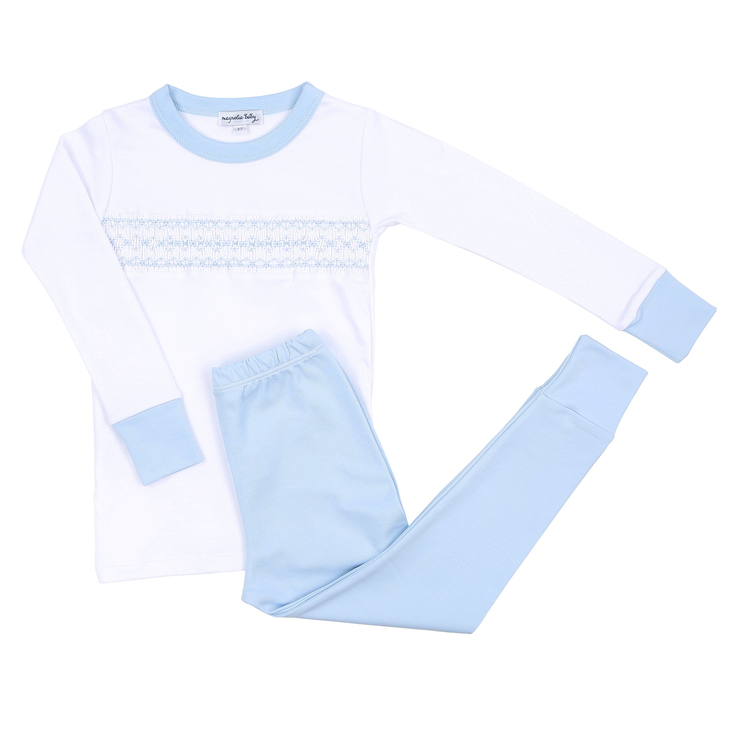 MAGNOLIA BABY - Brody Smocked Pyjamas - Blue