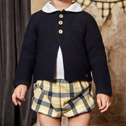 Juliana - Three Piece Check Set - Navy