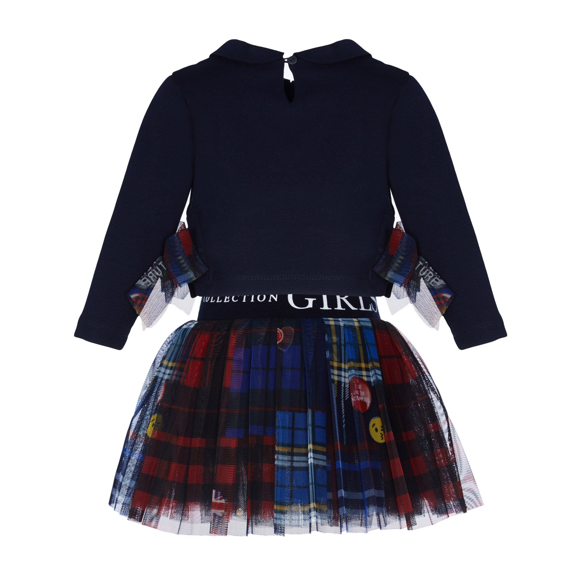 LAPIN HOUSE - Tartan Bear Skirt Set - Navy