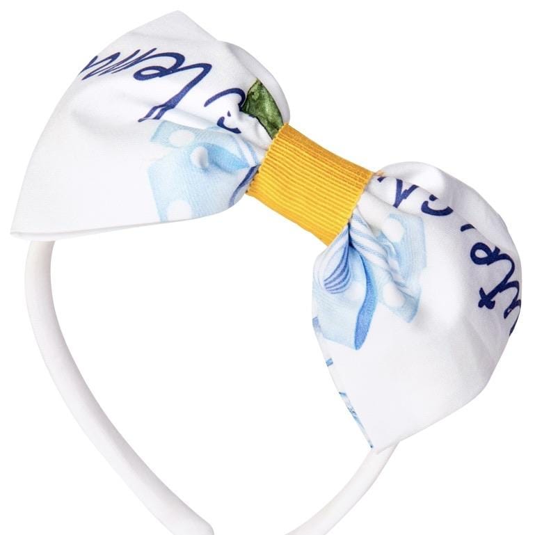 BALLOON CHIC - Lemon Hairband - White