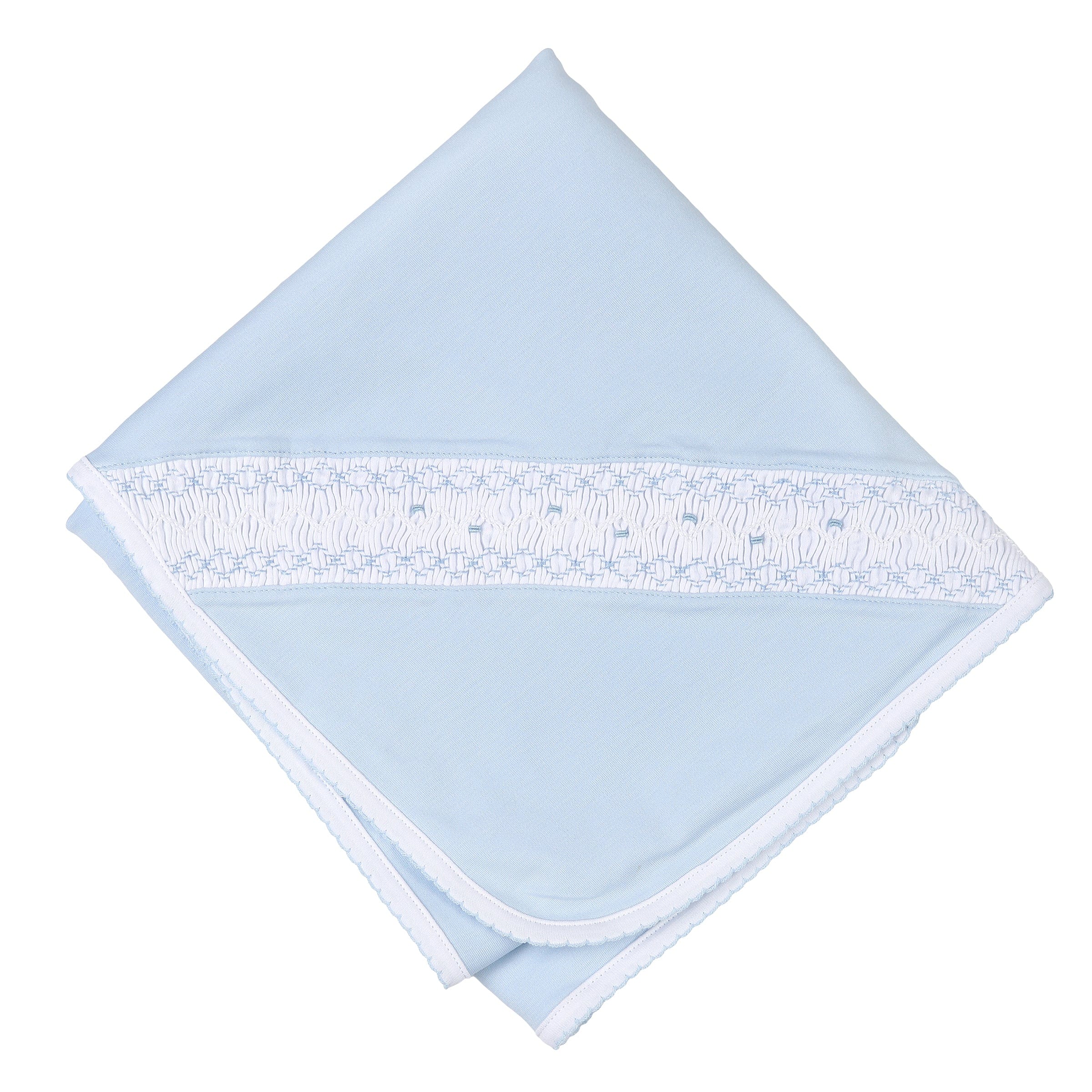 MAGNOLIA BABY - Sam Smocked Blanket - Blue