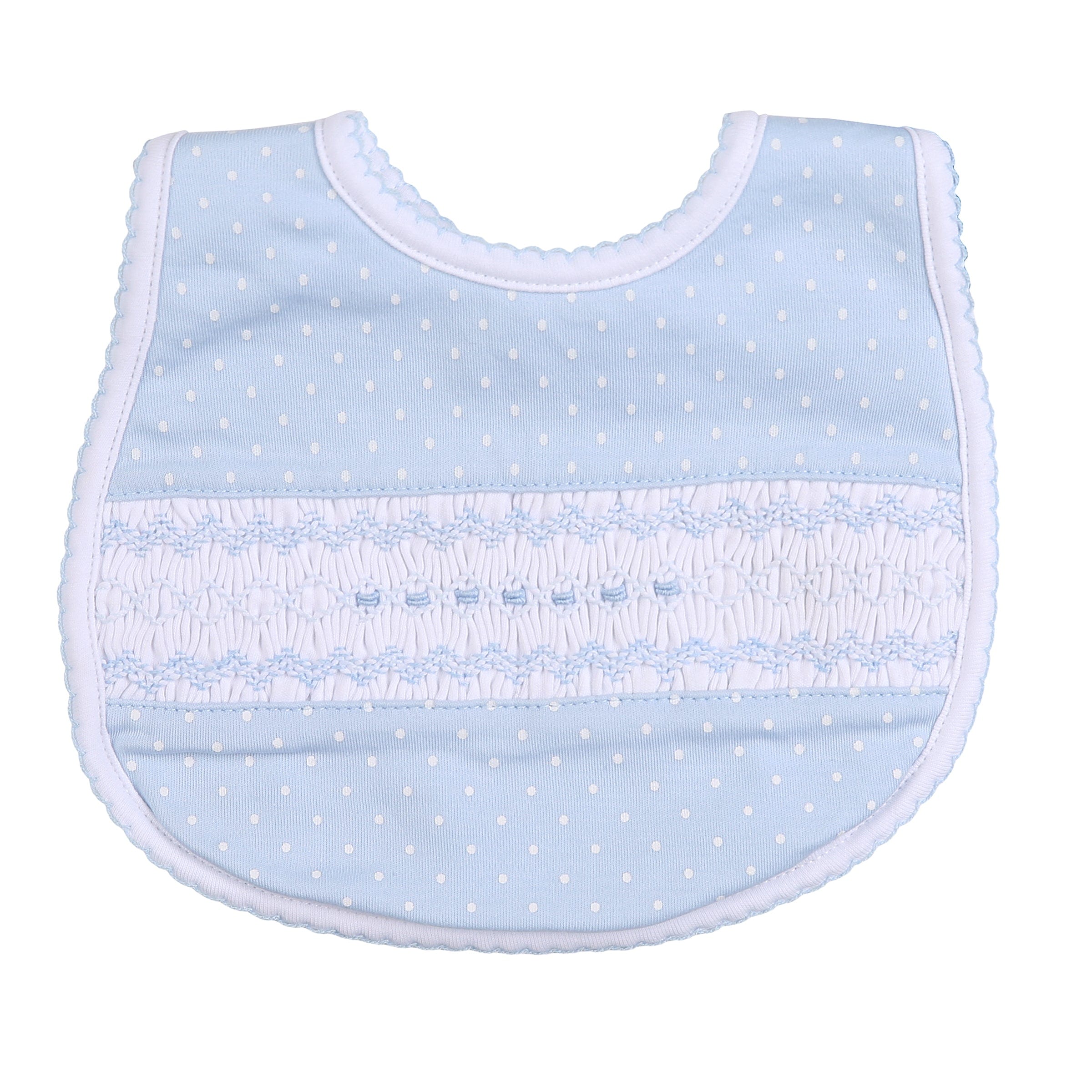 MAGNOLIA BABY - Lennox Smocked Bib - Blue