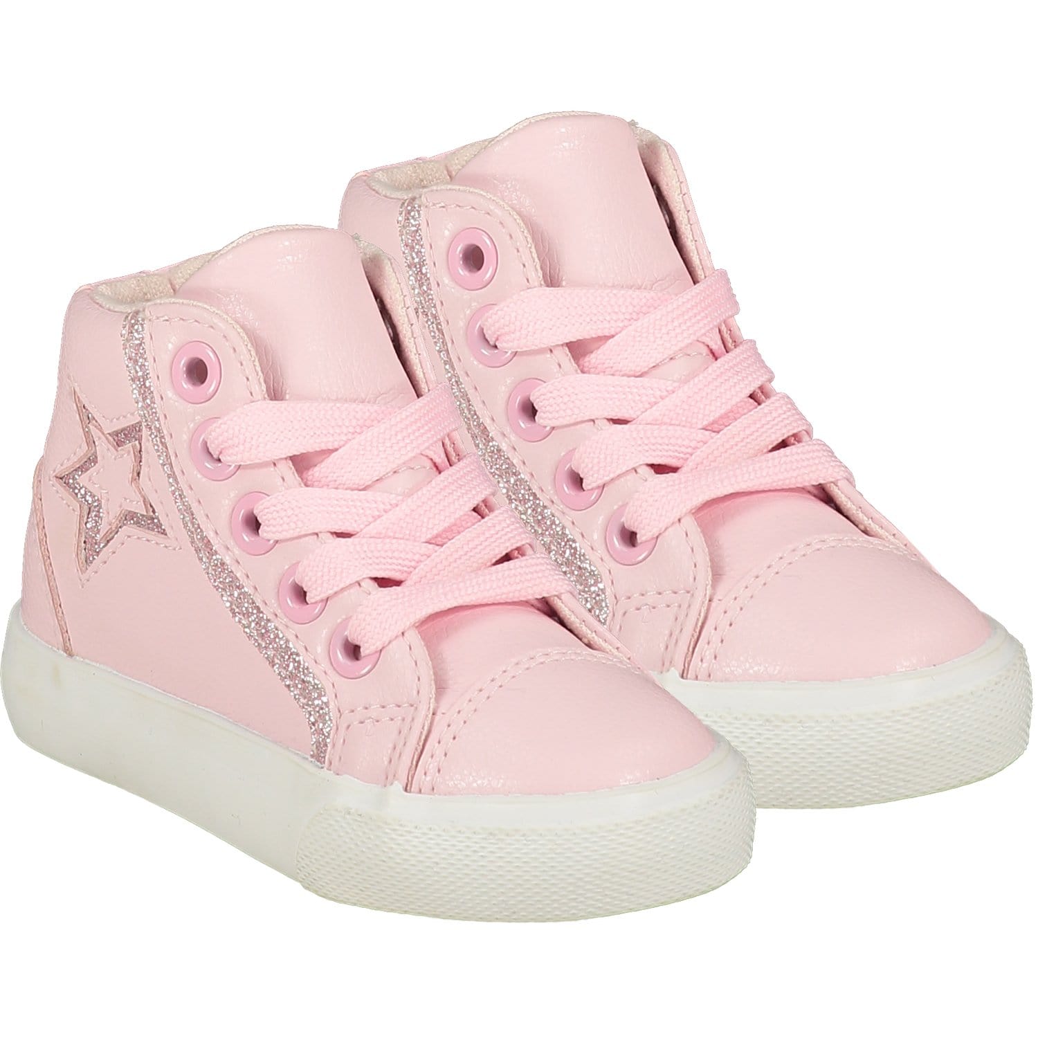 LITTLE A - Star High Tops - Pink