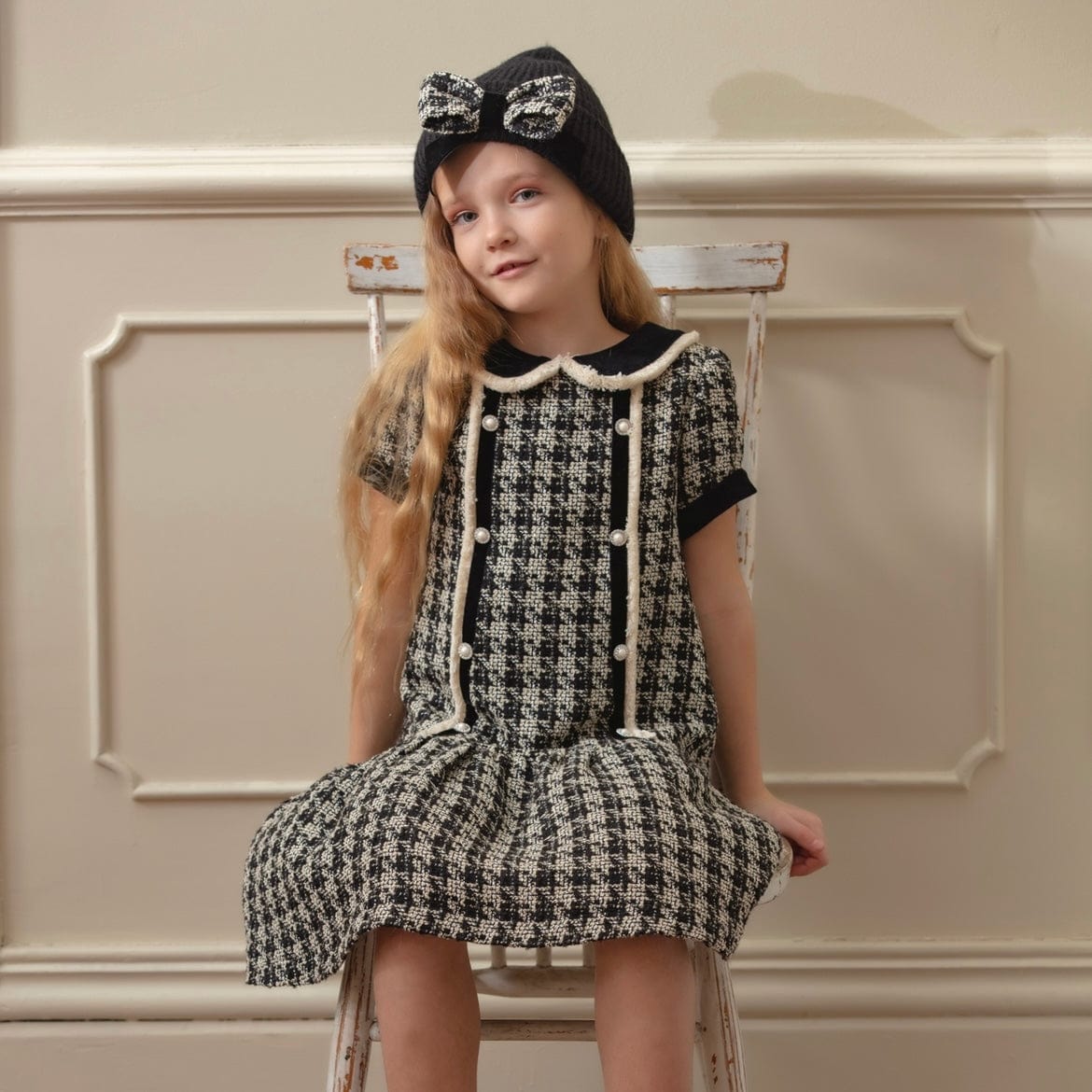 PATACHOU - Tweed Flannel Dress - Black