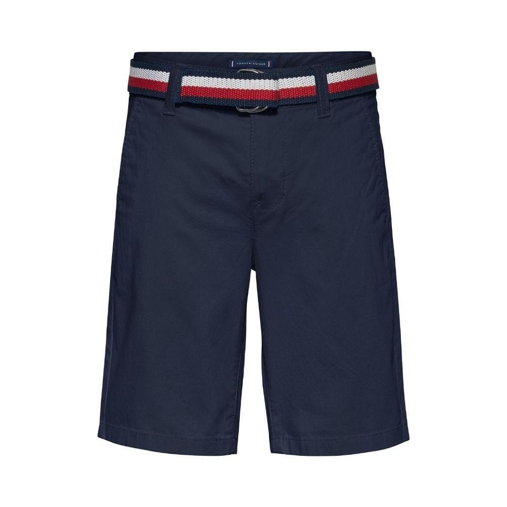 TOMMY HILFIGER - Essential Belted Chino Shorts - Navy