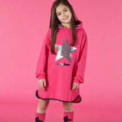 A DEE - Stormi Hoody Star Dress - Pink Glaze