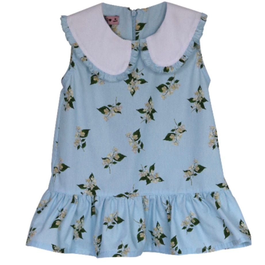 PHI - Jasmine Peter Pan Collar Dress & Headband - Blue
