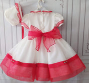BLUEBELLS - Trixabelle Organza Dress & Bonnet - Cream