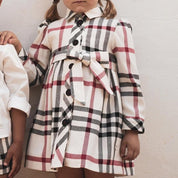 JOSE VARON - Check Dress - Cream