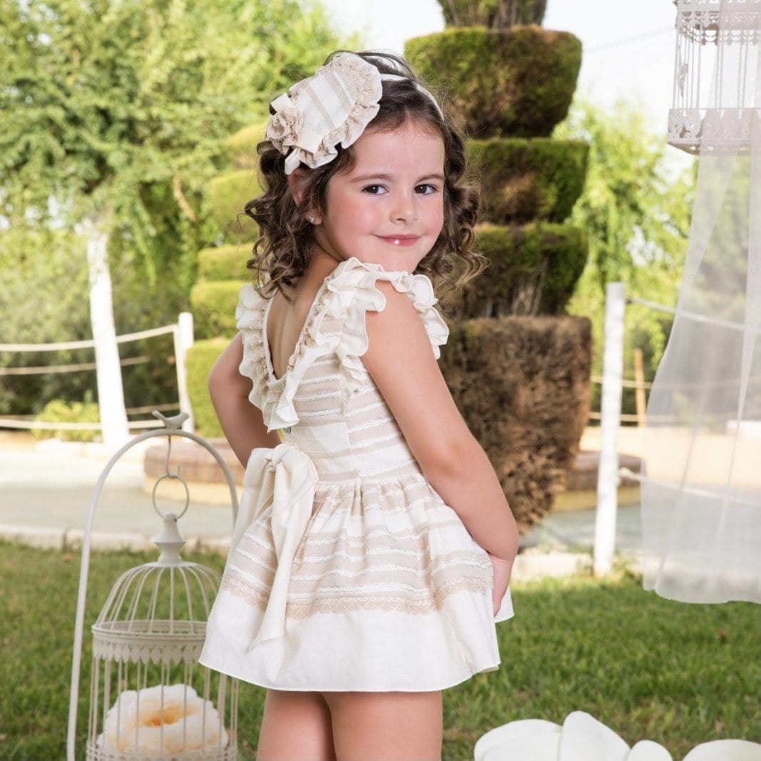 BABINE - Stripe Dress - Camel