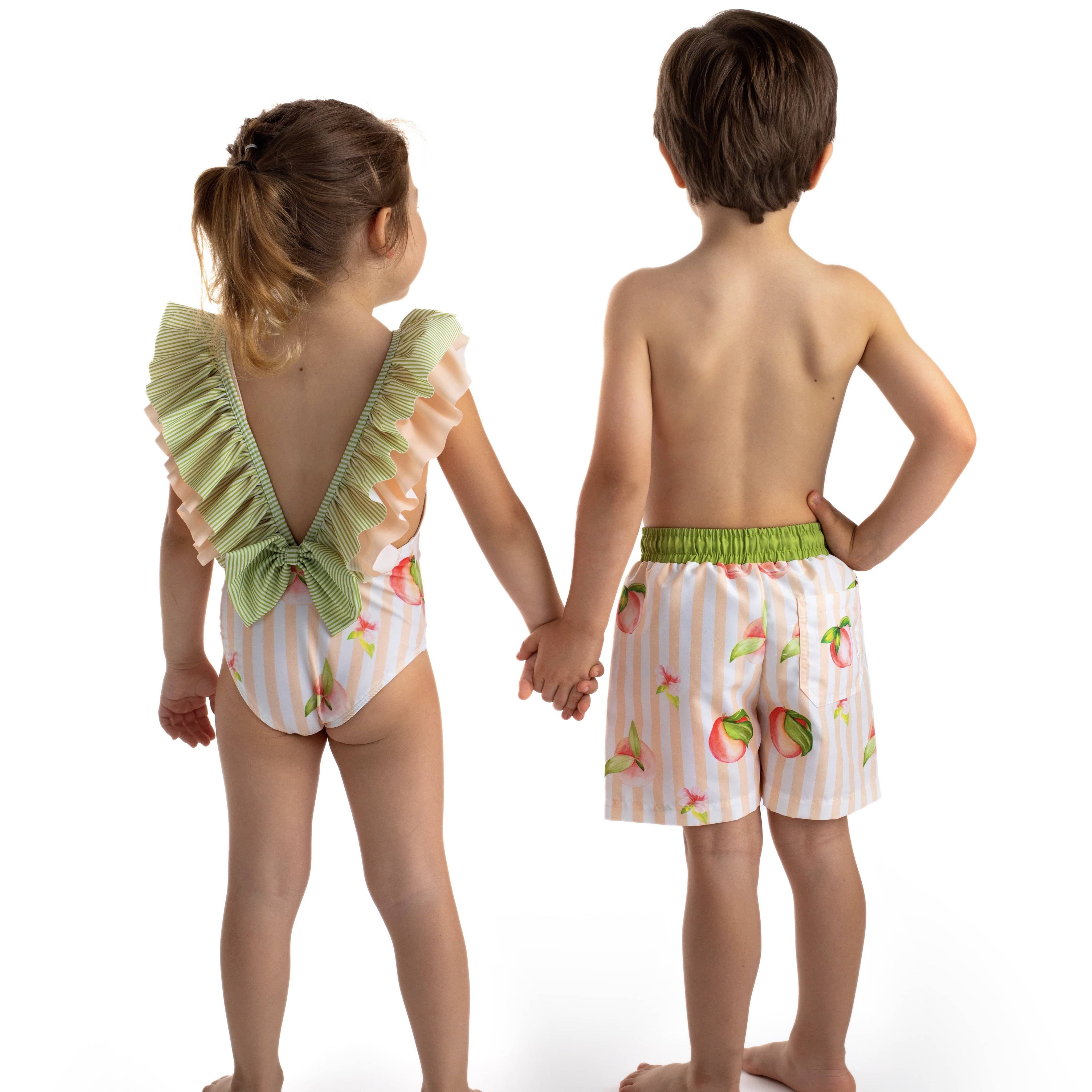 MEIA PATA - Peaches Print Swim Shorts