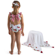 MEIA PATA - La Digue  Raspberries Print Swimsuit - Crimson