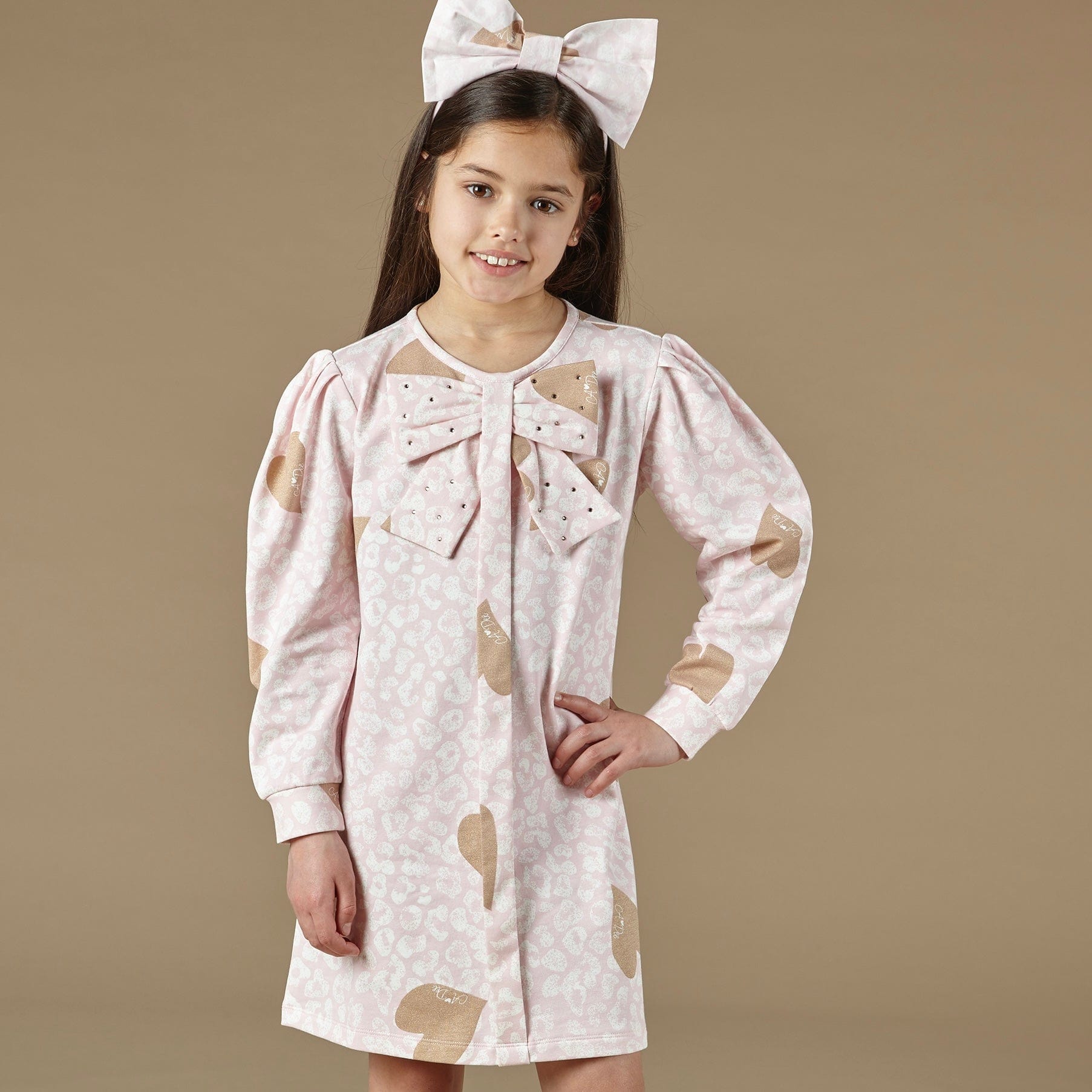 A DEE - Paloma Large Bow Dress - Pale Pink