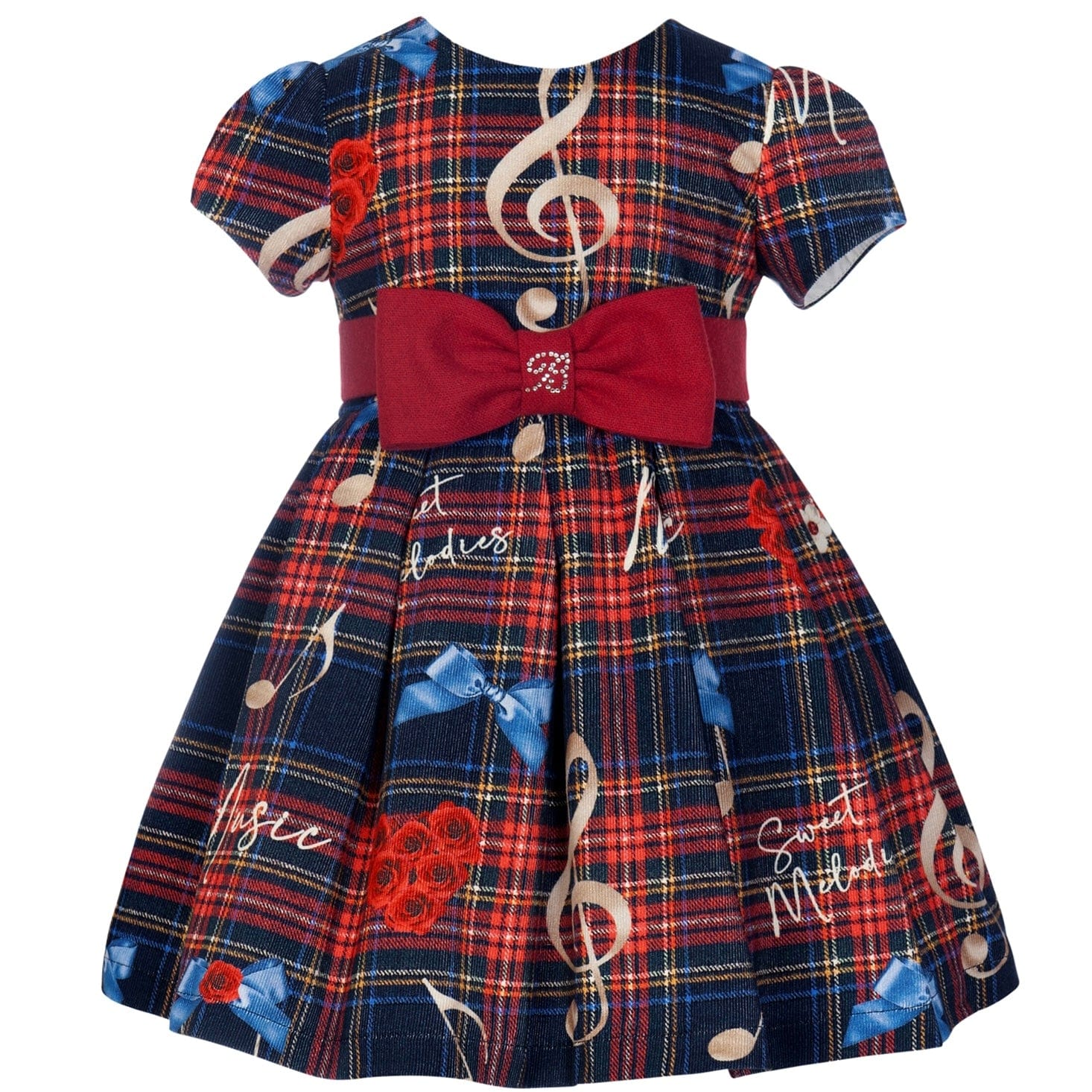 BALLOON CHIC - Tartan Bow Dress - Red