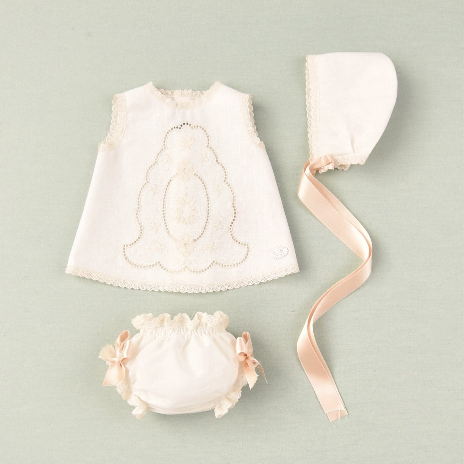 JOSE VARON - Three Piece Embroidered Dress Set