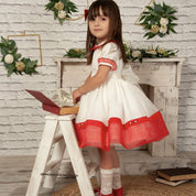 BLUEBELLS - Trixabelle Organza Dress & Bonnet - Cream